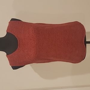 Jones New York, Burn Orange/Red Color, Women's Sleeveless Sweater, Large